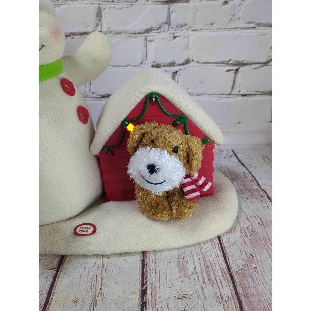Hallmark‎ 2011 Jingle Pals Deck The Hall Duo Snowman Dog Animated Lights Singing